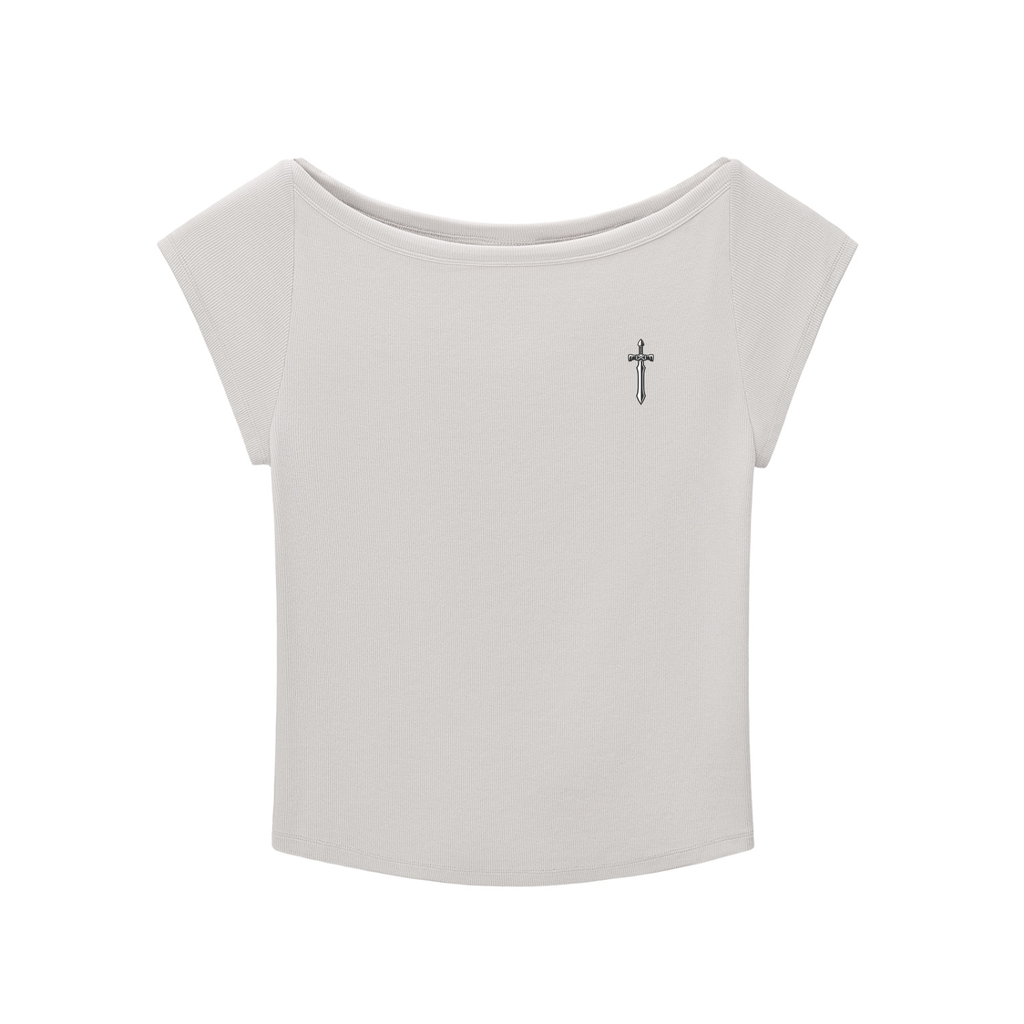 Slim Fit Wide Neck Top