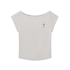 Slim Fit Wide Neck Top