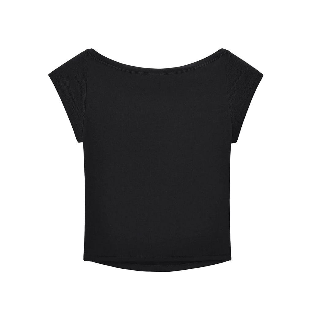 Slim Fit Wide Neck Top