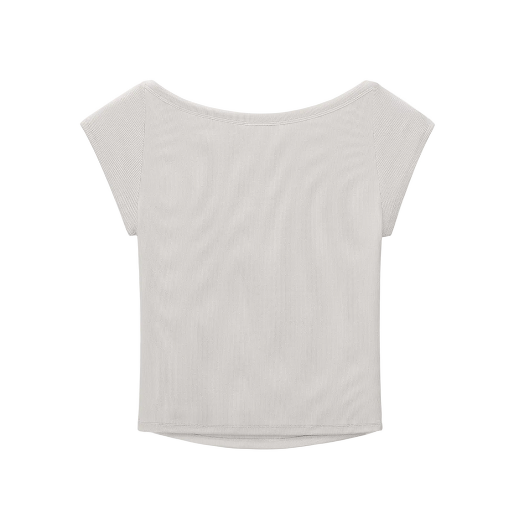 Slim Fit Wide Neck Top