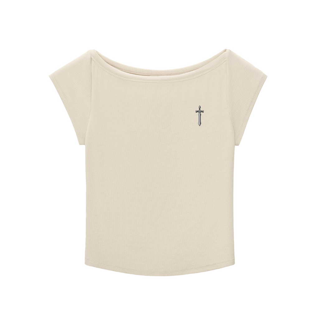 Slim Fit Wide Neck Top