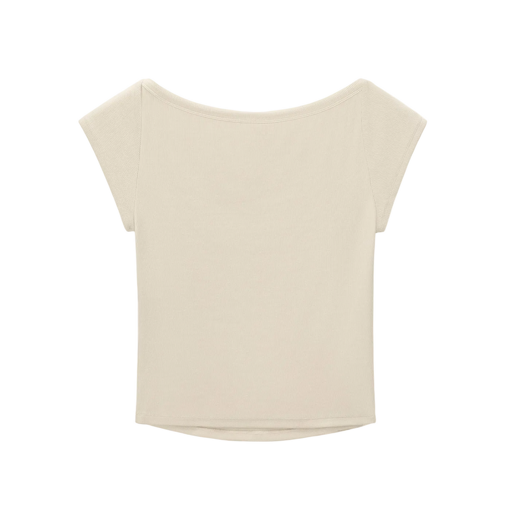 Slim Fit Wide Neck Top